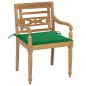 vidaXL Sedie Batavia 2 pz con Cuscini Verdi in Massello di Teak vidaXL Sedie Batavia 2 pz con Cuscini Verdi in Massello di Teak
