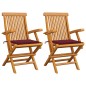 vidaXL Sedie Giardino con Cuscini Rosso Vino 2 pz Legno Massello Teak vidaXL Sedie Giardino con Cuscini Rosso Vino 2 pz Legno Massello Teak