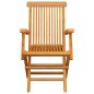 vidaXL Sedie da Giardino con Cuscini Blu 3 pz Legno Massello di Teak vidaXL Sedie da Giardino con Cuscini Blu 3 pz Legno Massello di Teak
