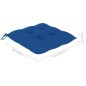 vidaXL Sedie da Giardino con Cuscini Blu 3 pz Legno Massello di Teak vidaXL Sedie da Giardino con Cuscini Blu 3 pz Legno Massello di Teak