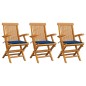 vidaXL Sedie da Giardino con Cuscini Blu Reale 3pz Legno Massello Teak vidaXL Sedie da Giardino con Cuscini Blu Reale 3pz Legno Massello Teak