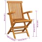 vidaXL Sedie da Giardino con Cuscini Blu Reale 3pz Legno Massello Teak vidaXL Sedie da Giardino con Cuscini Blu Reale 3pz Legno Massello Teak