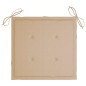 vidaXL Set da Pranzo Giardino Pieghevole 3 pz Cuscino Massello di Teak