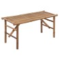 vidaXL Panca da Giardino Pieghevole con Cuscino 118 cm in Bambù vidaXL Panca da Giardino Pieghevole con Cuscino 118 cm in Bambù