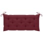 vidaXL Panca da Giardino Pieghevole con Cuscino 118 cm in Bambù vidaXL Panca da Giardino Pieghevole con Cuscino 118 cm in Bambù