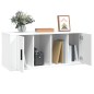 Mobile Porta TV Bianco 100x35x40 cm in Legno Multistrato Mobile Porta TV Bianco 100x35x40 cm in Legno Multistrato