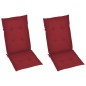 vidaXL Sedie da Giardino Reclinabili 2 pz con Cuscini Massello Acacia vidaXL Sedie da Giardino Reclinabili 2 pz con Cuscini Massello Acacia