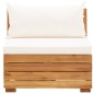 vidaXL Set Divani Giardino 8 pz con Cuscini Legno Acacia Bianco Crema