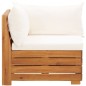 vidaXL Set Divani Giardino 8 pz con Cuscini Legno Acacia Bianco Crema