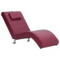 vidaXL Sdraio con Cuscino Rosso Vino in Similpelle vidaXL Sdraio con Cuscino Rosso Vino in Similpelle