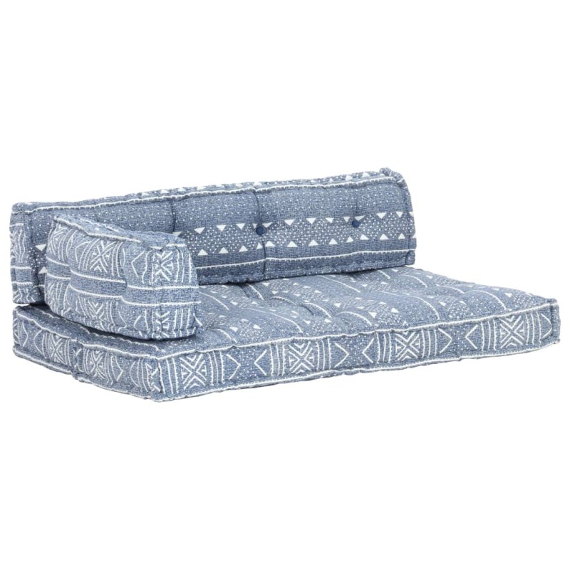vidaXL Cuscino per Divani Pallet Indaco in Tessuto Patchwork vidaXL Cuscino per Divani Pallet Indaco in Tessuto Patchwork