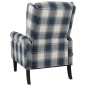 vidaXL Poltrona Reclinabile Blu in Tessuto vidaXL Poltrona Reclinabile Blu in Tessuto