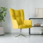 vidaXL Sedia Relax Giallo Senape in Velluto vidaXL Sedia Relax Giallo Senape in Velluto