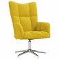 vidaXL Sedia Relax Giallo Senape in Velluto vidaXL Sedia Relax Giallo Senape in Velluto