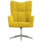 vidaXL Sedia Relax Giallo Senape in Velluto vidaXL Sedia Relax Giallo Senape in Velluto
