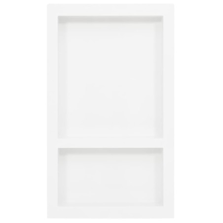 Nicchia da Doccia con 2 Scomparti Bianco Lucido 41x69x9 cm