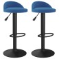 vidaXL Sgabelli da Bar 2 pz Blu in Velluto vidaXL Sgabelli da Bar 2 pz Blu in Velluto