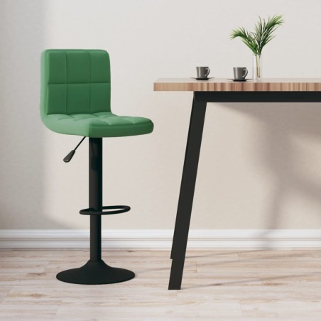 vidaXL Sgabello da Bar Verde Scuro in Velluto