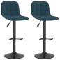 vidaXL Sgabelli da Bar 2 pz Blu in Velluto vidaXL Sgabelli da Bar 2 pz Blu in Velluto