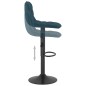 vidaXL Sgabelli da Bar 2 pz Blu in Velluto vidaXL Sgabelli da Bar 2 pz Blu in Velluto