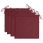 vidaXL Sedie da Giardino Pieghevoli 4pz con Cuscini in Massello Acacia vidaXL Sedie da Giardino Pieghevoli 4pz con Cuscini in Massello Acacia