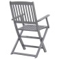 vidaXL Sedie da Giardino Pieghevoli 4pz con Cuscini in Massello Acacia vidaXL Sedie da Giardino Pieghevoli 4pz con Cuscini in Massello Acacia