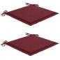 vidaXL Sedie da Giardino Pieghevoli 2pz con Cuscini in Massello Acacia vidaXL Sedie da Giardino Pieghevoli 2pz con Cuscini in Massello Acacia