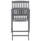 vidaXL Sedie da Giardino Pieghevoli 6pz con Cuscini in Massello Acacia vidaXL Sedie da Giardino Pieghevoli 6pz con Cuscini in Massello Acacia