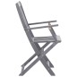 vidaXL Sedie da Giardino Pieghevoli 6pz con Cuscini in Massello Acacia vidaXL Sedie da Giardino Pieghevoli 6pz con Cuscini in Massello Acacia