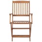 vidaXL Sedie da Giardino Pieghevoli 6 pz con Cuscini Massello Acacia vidaXL Sedie da Giardino Pieghevoli 6 pz con Cuscini Massello Acacia