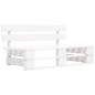 vidaXL Divano Centrale da Giardino Pallet Legno Pino Impregnato Bianco
