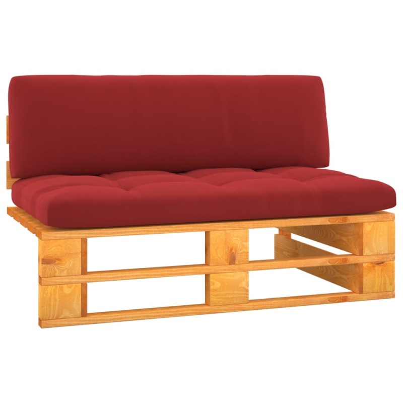vidaXL Divano Centrale da Giardino Pallet Legno Pino Impregnato Ambra vidaXL Divano Centrale da Giardino Pallet Legno Pino Impregnato Ambra