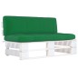 vidaXL Divano Centrale da Giardino Pallet Legno Pino Impregnato Bianco vidaXL Divano Centrale da Giardino Pallet Legno Pino Impregnato Bianco