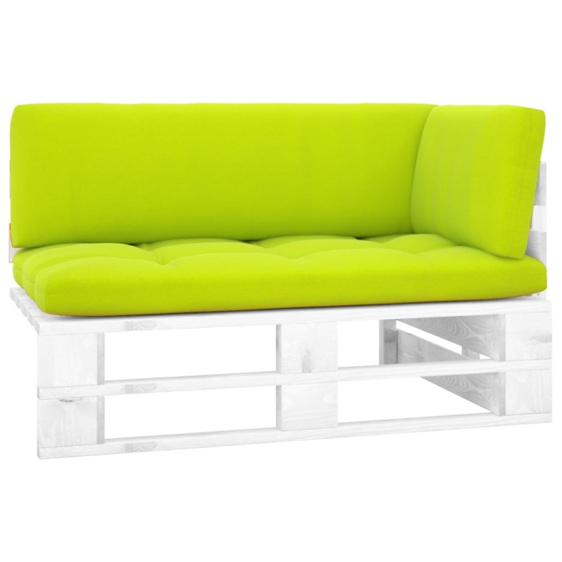 vidaXL Divano Angolare da Giardino Pallet Legno Pino Impregnato Bianco