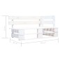 vidaXL Divano Angolare da Giardino Pallet Legno Pino Impregnato Bianco
