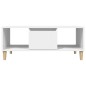 Tavolino da Salotto Bianco 90x50x36,5 cm in Legno Multistrato