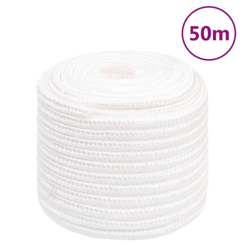 Corda Nautica Completamente Bianca 18 mm 50 m in Polipropilene Corda Nautica Completamente Bianca 18 mm 50 m in Polipropilene