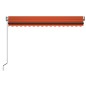 vidaXL Tenda Automatica Sensore Vento e LED 400x350 cm Arancio Marrone vidaXL Tenda Automatica Sensore Vento e LED 400x350 cm Arancio Marrone