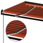 vidaXL Tenda Automatica Sensore Vento e LED 400x350 cm Arancio Marrone vidaXL Tenda Automatica Sensore Vento e LED 400x350 cm Arancio Marrone