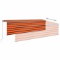 vidaXL Tenda Sole Retrattile Manuale Parasole LED 5x3m Arancio Marrone vidaXL Tenda Sole Retrattile Manuale Parasole LED 5x3m Arancio Marrone