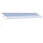 vidaXL Tenda Automatica con Sensore Vento e LED 600x300 cm Blu Bianca vidaXL Tenda Automatica con Sensore Vento e LED 600x300 cm Blu Bianca