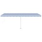 vidaXL Tenda Automatica con Sensore Vento e LED 600x300 cm Blu Bianca vidaXL Tenda Automatica con Sensore Vento e LED 600x300 cm Blu Bianca