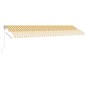 vidaXL Tenda Automatica con Sensore Vento LED 600x300 cm Gialla Bianca vidaXL Tenda Automatica con Sensore Vento LED 600x300 cm Gialla Bianca