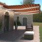 vidaXL Tenda da Sole Retrattile Manuale LED 600x350 cm Arancio Marrone