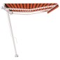 vidaXL Tenda da Sole Retrattile Manuale LED 600x350 cm Arancio Marrone