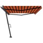 vidaXL Tenda da Sole Manuale Autoportante 400x300 cm Arancione Marrone