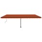 vidaXL Tenda da Sole Autoportante Automatica 600x350cm Arancio Marrone