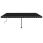 vidaXL Tenda Sole Retrattile Manuale con Palo 500x350 cm Antracite