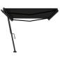 vidaXL Tenda Sole Retrattile Manuale con Palo 500x350 cm Antracite