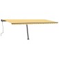 vidaXL Tenda da Sole Autoportante Manuale 600x350 cm Gialla Bianca vidaXL Tenda da Sole Autoportante Manuale 600x350 cm Gialla Bianca